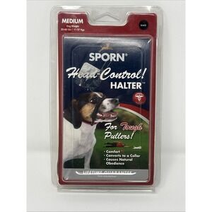 NEW SPORN Head Control Halter Medium Dogs For Tough Pullers Comfort Obedience